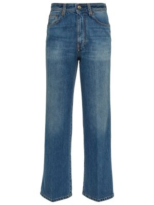 Proste jeansy z wysoką talią Victoria Beckham niebieskie