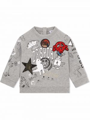 Sport genser for jenter Dolce & Gabbana Kids grå