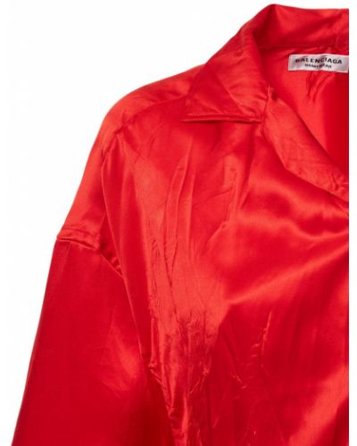 Копринена риза Balenciaga червено