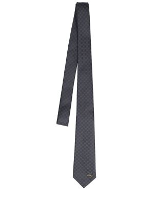 Žakardinis šilkinis kaklaraištis Gucci