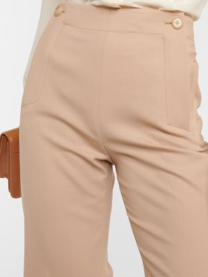 Pantaloni culotte a vita alta Chloã© beige