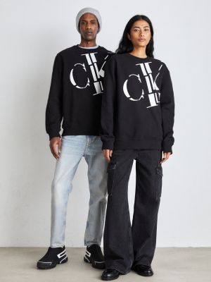Свитшот свободного кроя Calvin Klein Jeans черный