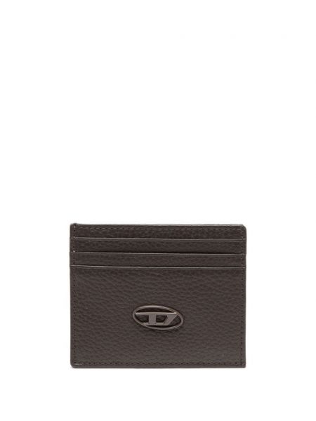 Portefeuille en cuir Diesel marron