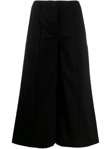 Pantalones culotte de cintura alta bootcut Moschino negro