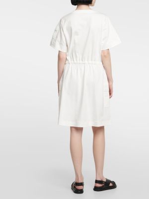 Sukienka bawełniana Moncler biała