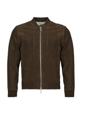 Giacca bomber in pelle scamosciata Selected marrone