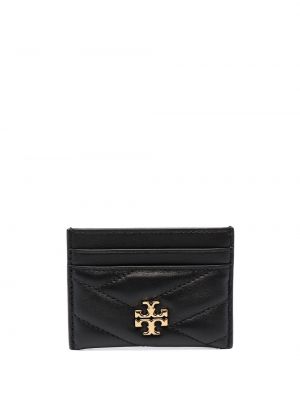 Lær lommebok Tory Burch svart