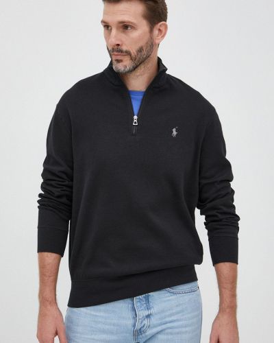 Черный однотонный свитер Polo Ralph Lauren