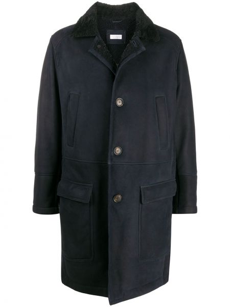 Abrigo ajustado con botones Brunello Cucinelli azul