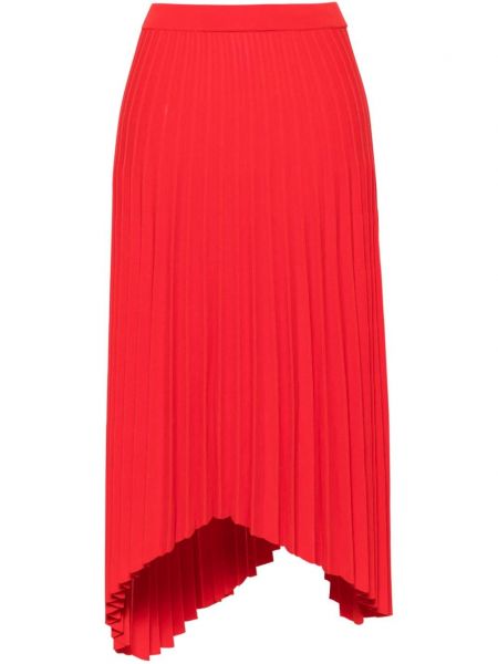 Plisované asymetrické midi sukně Mrz červené