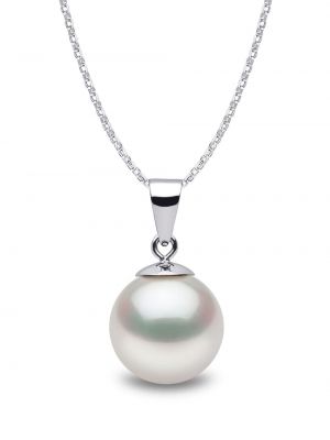 Yoko London 18kt white gold Classic 9mm South Sea pearl pendant necklace - Argento
