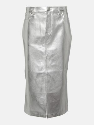 Кожаная юбка из искусственной кожи Staud