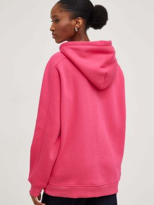 Mikina s kapucí s aplikacemi Answear Lab růžová