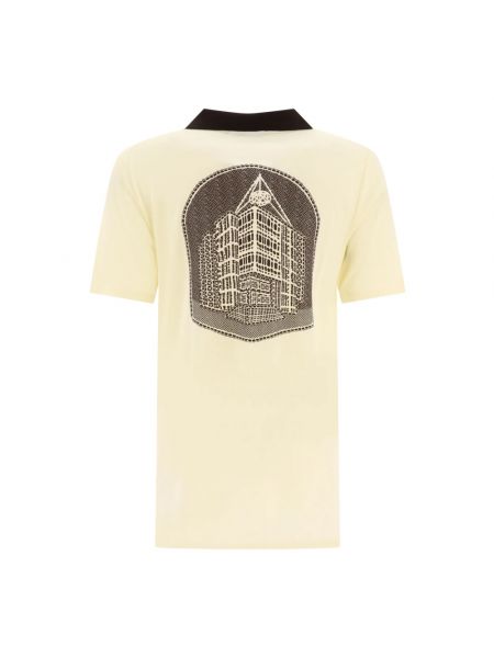 Oversize lyocell t-shirt mit print Acne Studios beige