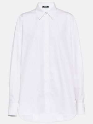 Camicia di cotone oversize Versace bianco