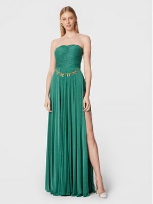 Viskózové večerní šaty Elisabetta Franchi - zelená