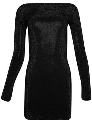 Коктейлна рокля с мъниста Alexander Wang черно