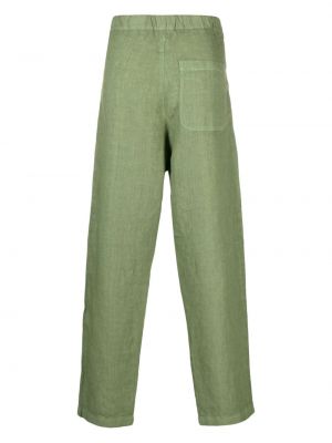 Lniane proste spodnie 120% Lino zielone