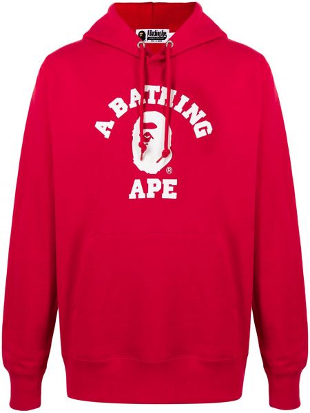 Sudadera con capucha con estampado A Bathing Ape® rojo