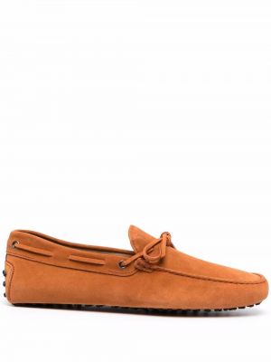 Pantofi loafer din piele de căprioară Tod's portocaliu