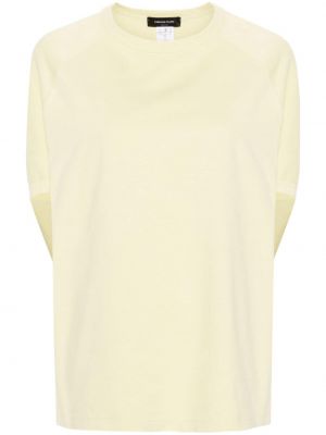 T-shirt en coton col rond Fabiana Filippi jaune