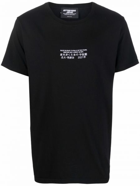 Camiseta de cuello redondo Enterprise Japan negro