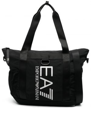 Trykt shoppingbag Ea7 Emporio Armani svart