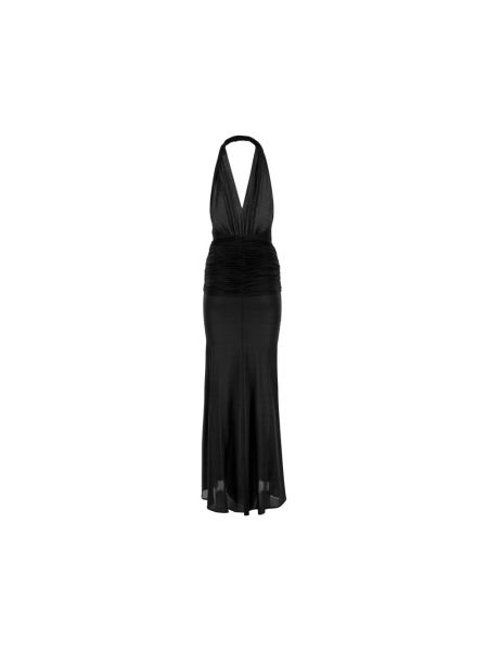 Dzianinowa sukienka długa Blumarine czarna