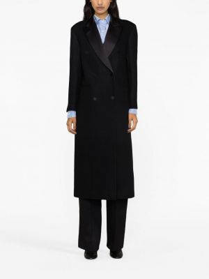 Vlněný kabát Sandro černý