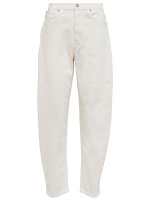 Дънки с висока талия Polo Ralph Lauren бяло