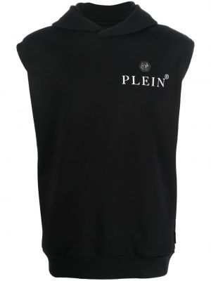 Kapučdžemperis ar apdruku Philipp Plein melns