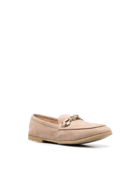 Loafers Casadei beżowe