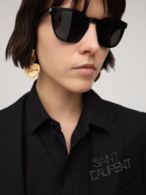 Slim fit sončna očala Saint Laurent črna