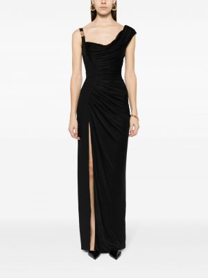 Asimetriškas šilkinis vakarinė suknelė Versace