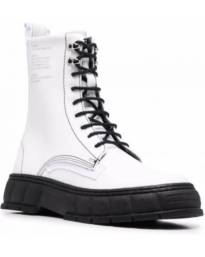 Ankle boots z nadrukiem Viron białe