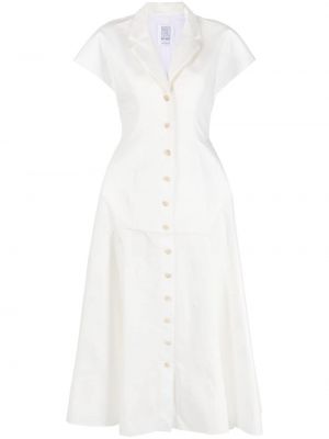 Bombažna mini obleka Rosie Assoulin bela