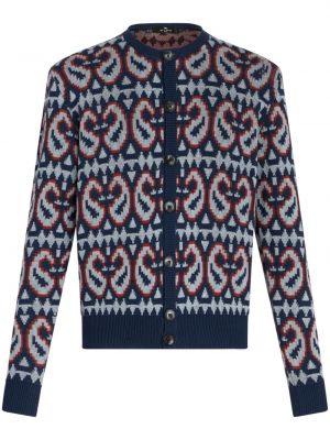 Cardigan din bumbac cu model paisley din jacard Etro