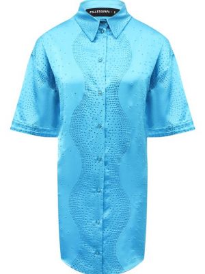 Голубое платье-рубашка Filles A Papa