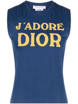 Débardeur avec imprimé slogan en coton à imprimé Christian Dior Pre-owned