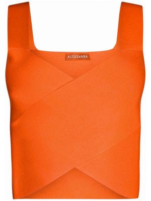 Crop top i stickad Altuzarra orange