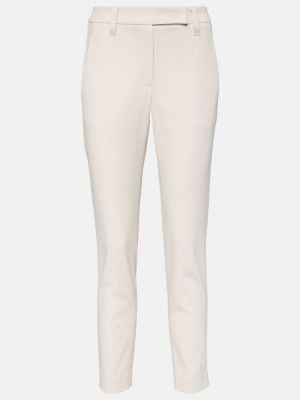 Pantalon chino en coton Brunello Cucinelli beige