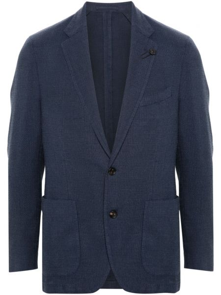 Jacquard blazer Lardini blau