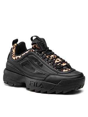 Sneakers με λεοπαρ μοτιβο Fila Disruptor μαύρο