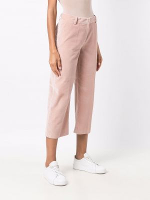 Rovné kalhoty Burberry Pre-owned růžové