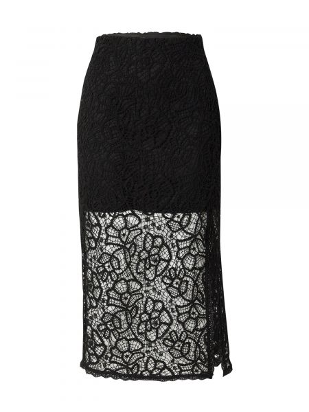 Midi sukňa Sisley čierna