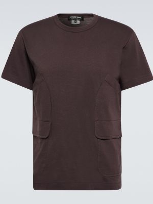 T-shirt di cotone in jersey Comme Des Garã§ons Homme Deux marrone