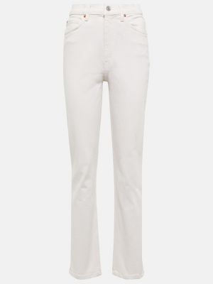 Белые прямые джинсы с высокой талией Re/done