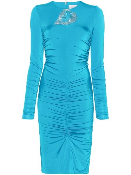 Φλοράλ κοκτέιλ φόρεμα Giuseppe Di Morabito μπλε