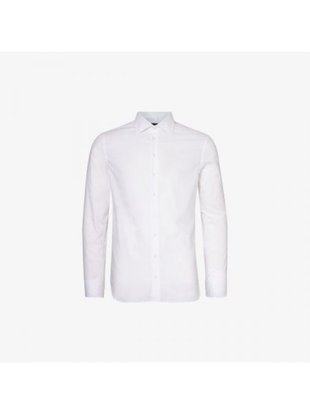 Хлопковая рубашка Giorgio Armani белая