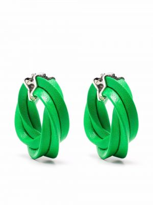 Boucles d'oreilles à boucle Bottega Veneta vert